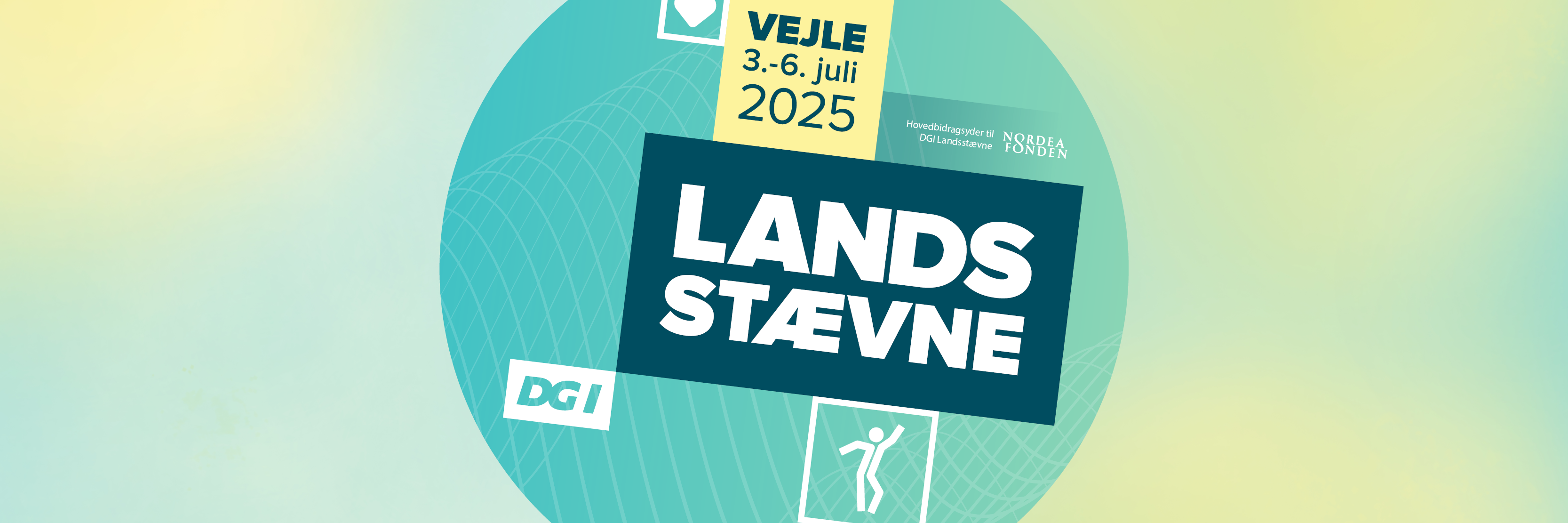 Badge med DGI Landsstævne i Vejle 3.-6. juli 2025
