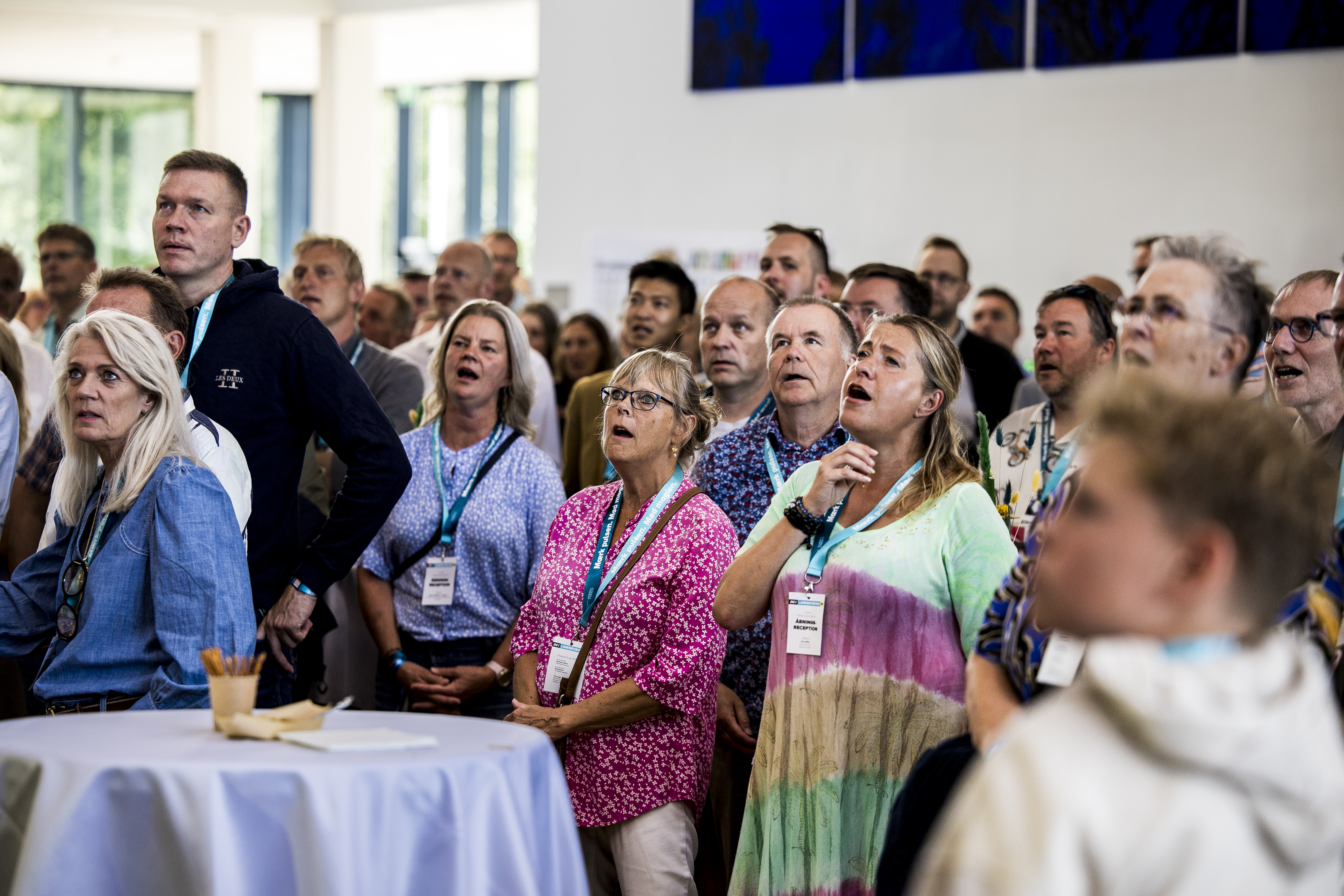 Fællessang til åbningsreceptionen på Rosborg